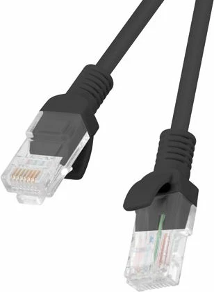 Kabllo rrjeti patchcord Lanberg PCU6-10CC-0100-BK Cat6 U/UTP 1m, e zezë