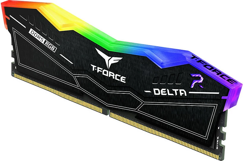 RAM Memorje Team Group T-Force Delta RGB DDR5 32GB (2x16GB) 6400MHz CL32, e zezë