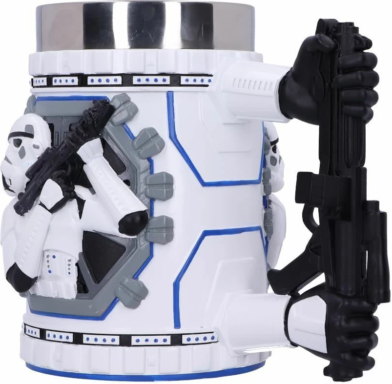 Mug NEMESIS NOW Stormtrooper 18 cm, rrëshirë me insert inox, bardhë/zi