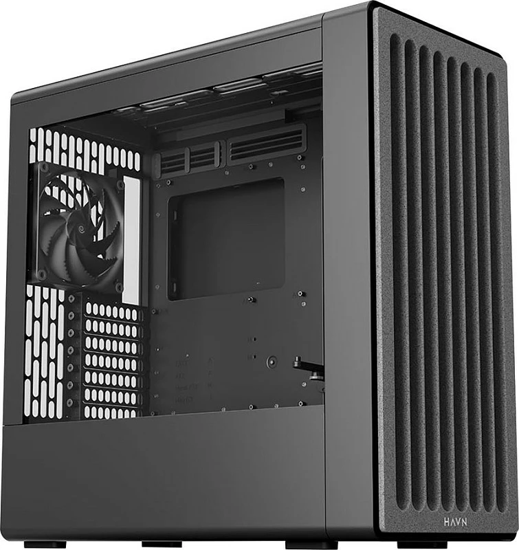 Kasë HAVN BF 360 Flow, Midi-Tower, E-ATX, Tempered Glass, e zezë