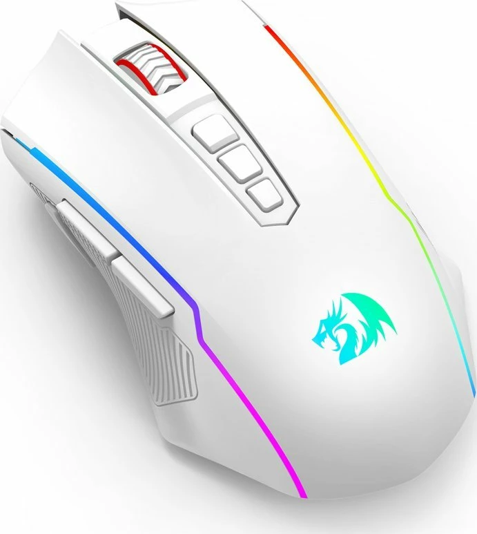 Maus gaming Redragon M914W-RGB NIX 5000 DPI RGB 3-në-1 (USB/2.4GHz/Bluetooth) i bardhë 6