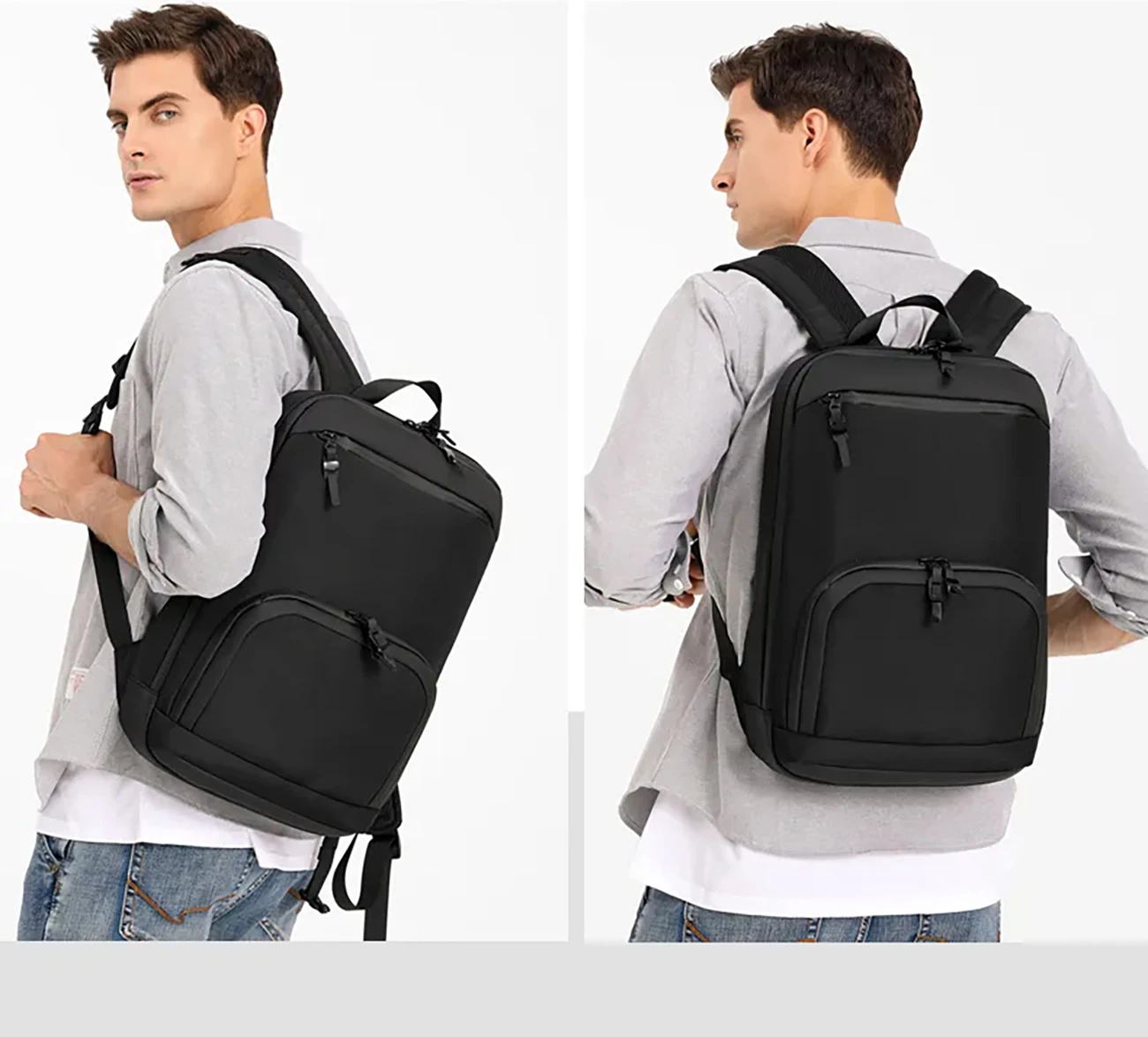 Çantë shpine për laptop Wozinsky Premium, 15.6", poliestër, e zezë