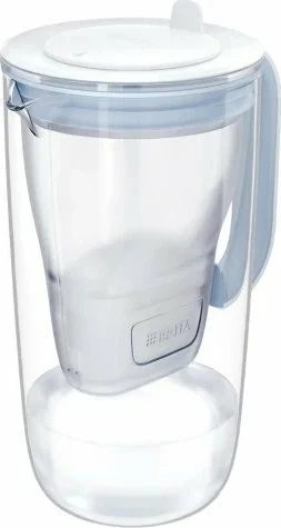 Kanarë filtruese uji Brita Glass 2.5L me indikator elektronik, 2x MAXTRA Pro Pure Performance, transparente/blu