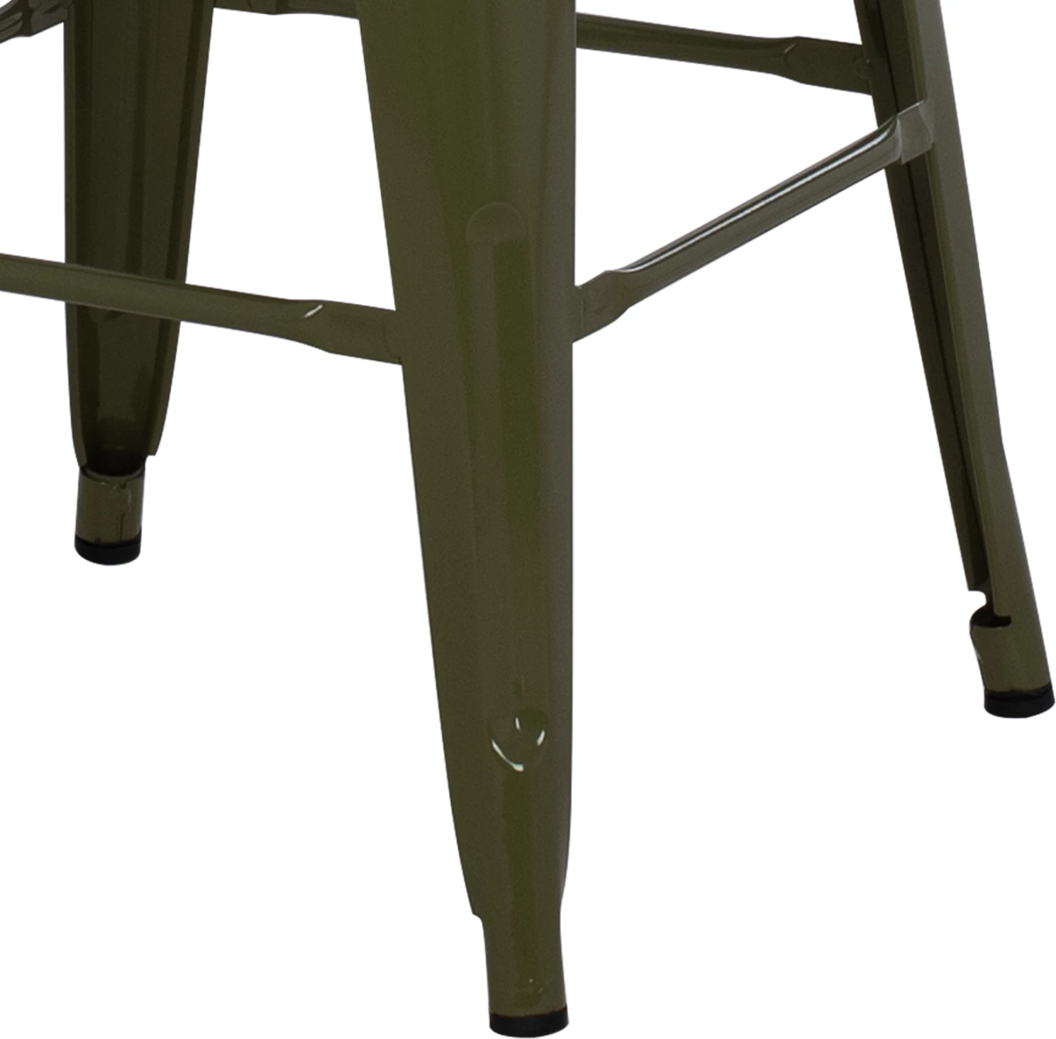 Karrige për bar, lartësi mesatare, MELITA-PRO, metal, ngjyrë ulliri e errët, 43x43x67 cm