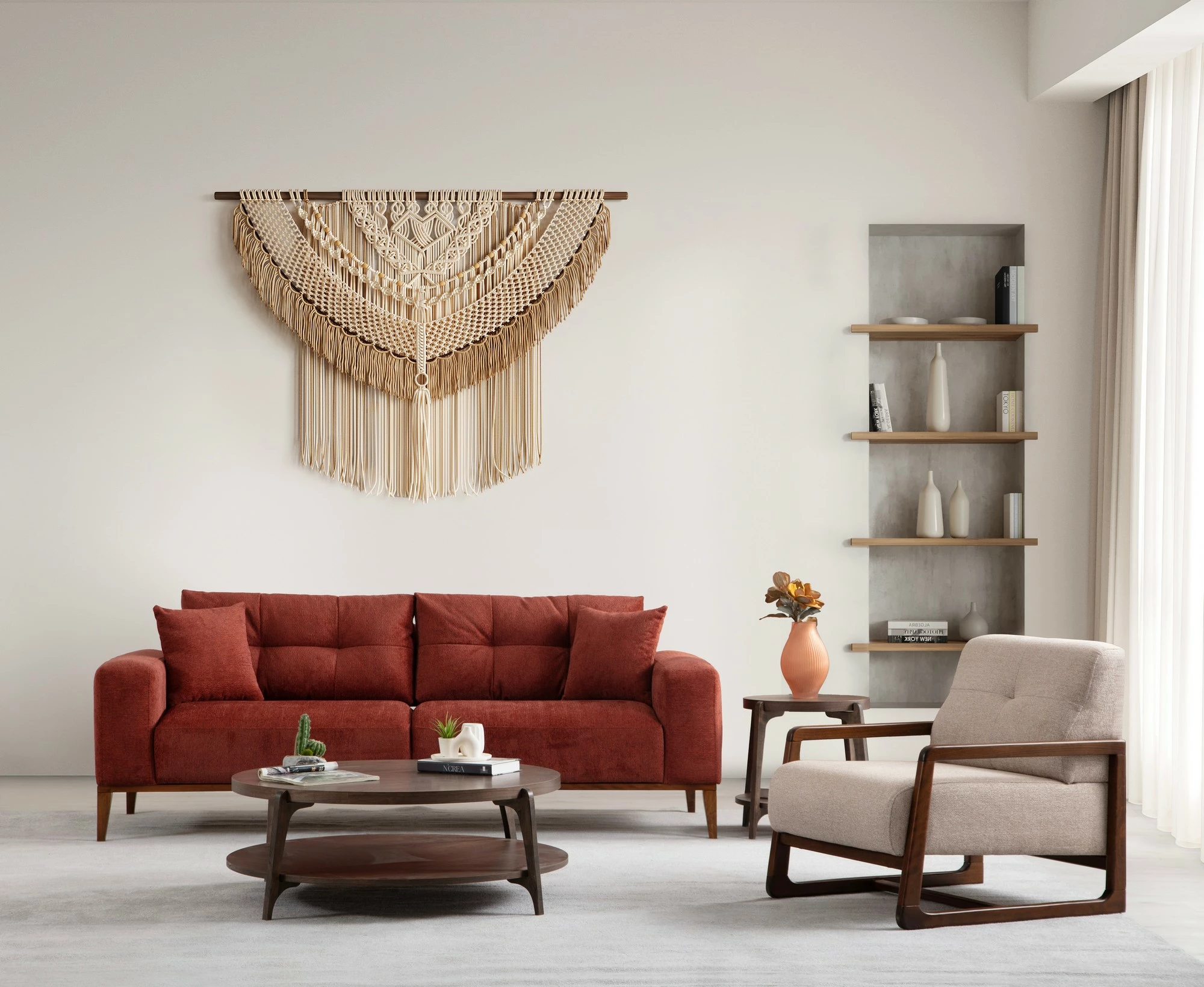 Karrige krahu Athena Bergere, bezhë