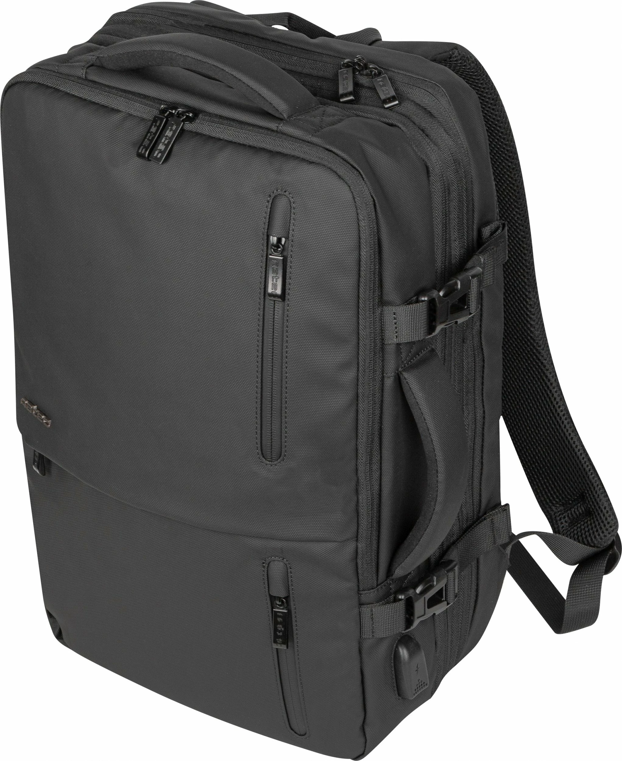 Çantë shpine për laptop Natec Camel Pro NTO-2116 17.3" me 3 ndarje, e zezë