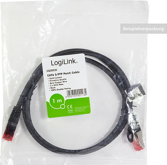 Kabllo rrjeti LogiLink CAT6 S/FTP AWG27 5m, e zezë