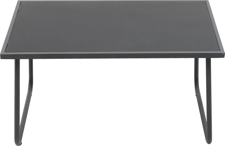 Set tavoline me karrige për terasë Veranda, tekstilene-metal, ngjyrë antracit, xham i zi