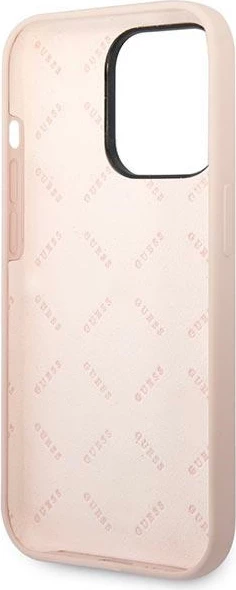 Mbështjellës Guess Silicone Triangle për iPhone 14 Pro Max 6.7", Rozë