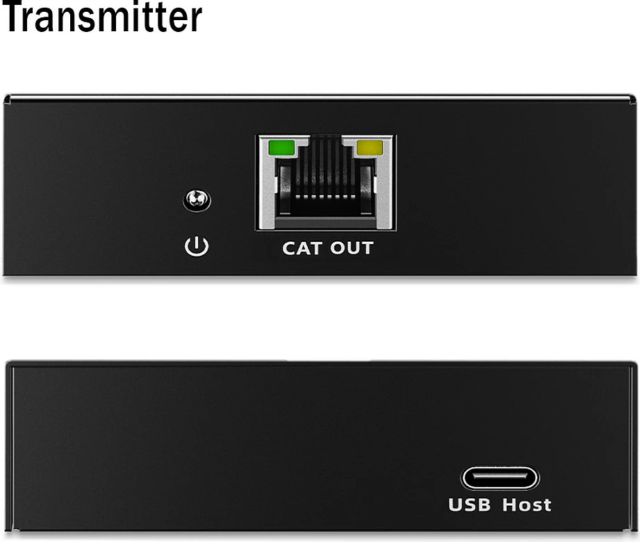 Zgjatës USB Digitus, USB 3.2 Gen 1, 3x USB-A + 1x USB-C, Cat6a, 100 m, i zi