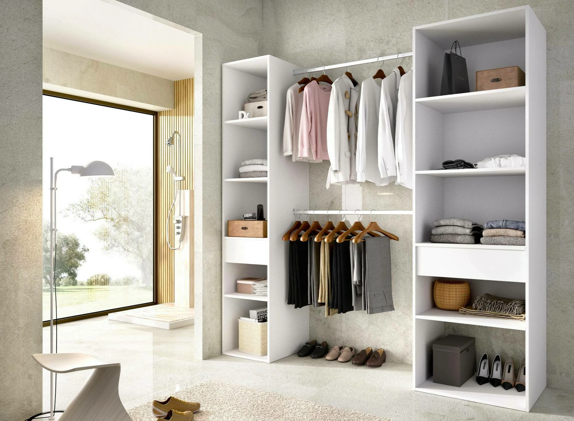 Garderobë e hapur Luesa