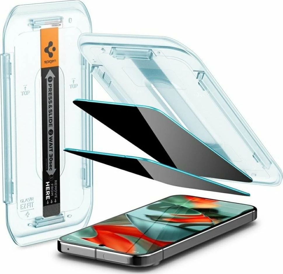 Xham i kalitur Privacy Spigen Glas.TR EZ Fit për Google Pixel 9 Pro XL, 2 copë