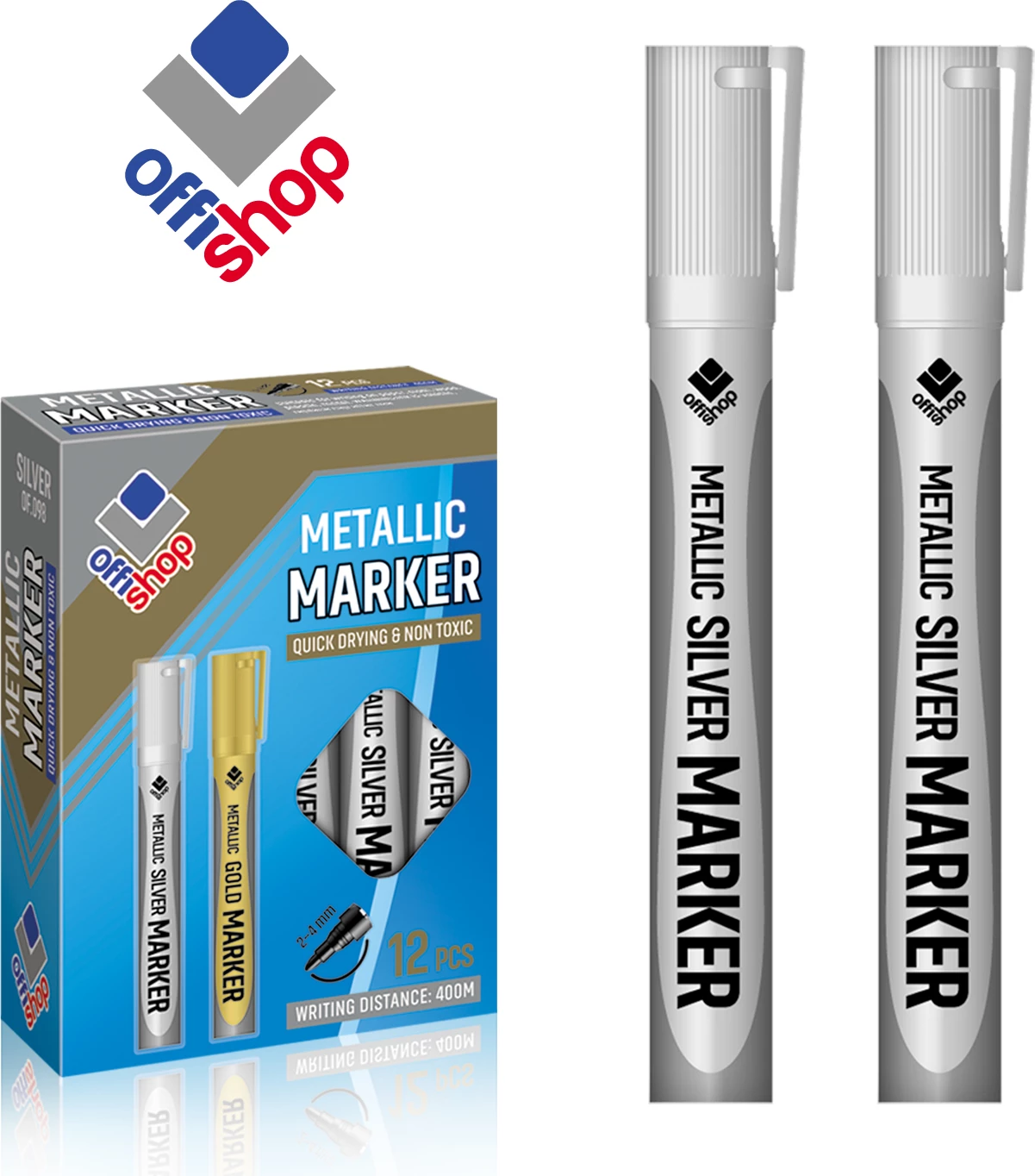 OSH MARKER METALIK SILVER OF098