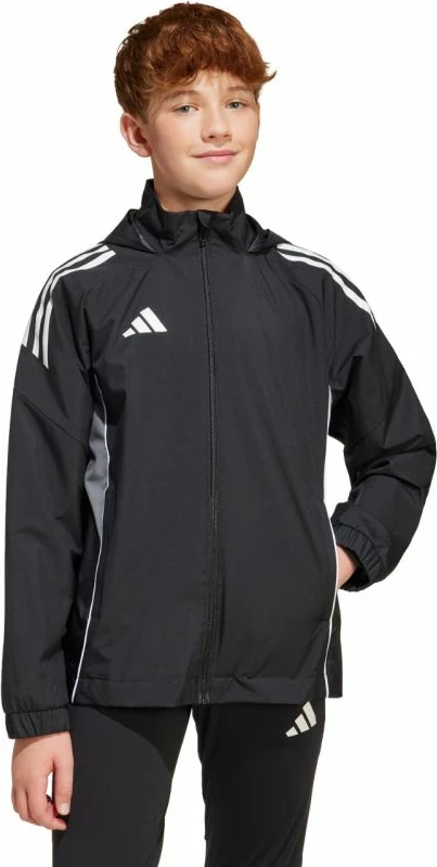 Jakne për fëmijë adidas Tiro 25 Competition All Weather, e zezë