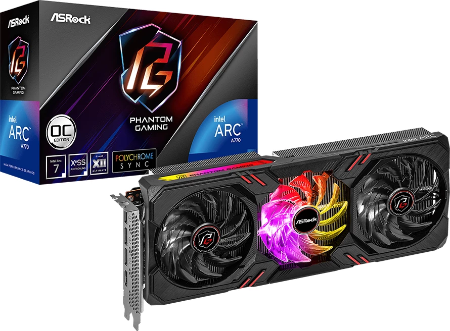 Kartelë grafike ASROCK Intel Arc A770 Phantom Gaming D OC 8GB GDDR6 256-bit