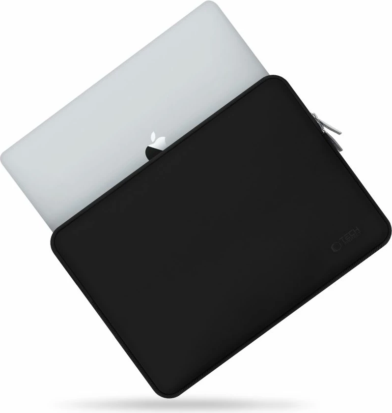 Çantë për laptop Tech-Protect NeoSlim 13-14", slim me zinxhir, e zezë, set 2 copë