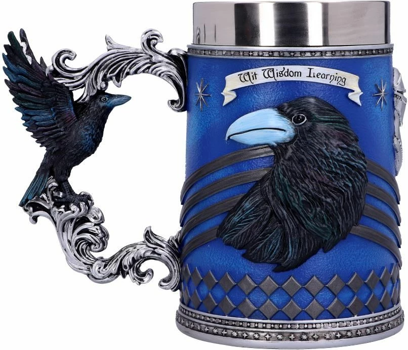 Mug NEMESIS NOW Harry Potter Ravenclaw 15.5 cm, rrëshirë me insert inox, i pikturuar me dorë, blu/bronzi