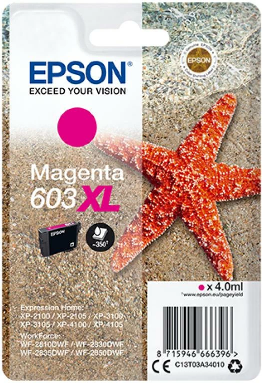 Kartush boje Epson 603XL, C13T03A34010, kapacitet i lartë, magenta