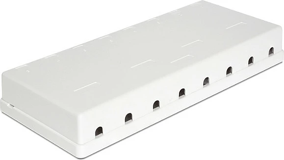 Kuti Keystone DeLOCK 86209, montim në mur, 8 module, 114 x 84 x 29.5 mm, e bardhë