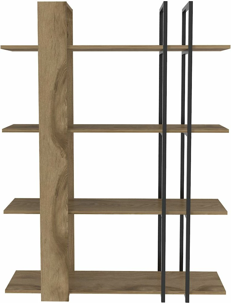 Raft librash, ngjyrë lisi dhe e zezë, Skye Decor, Onno