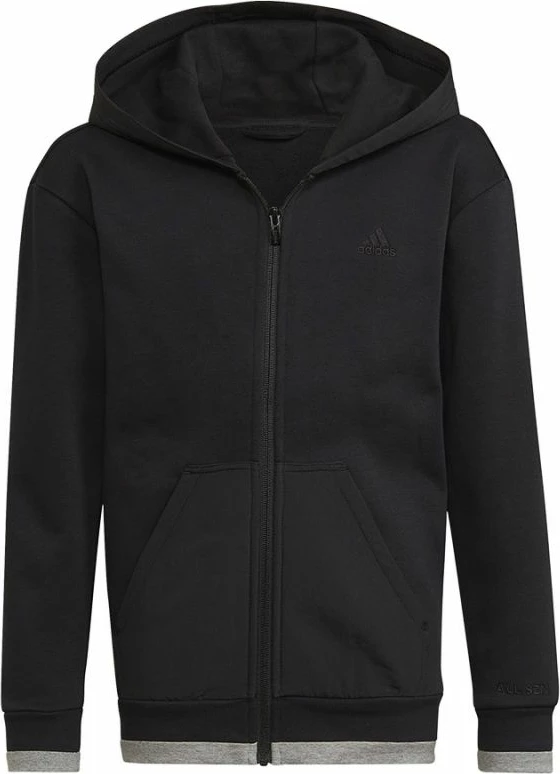 Duks me kapuç adidas për fëmijë, i zi