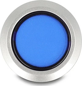 Switch me buton DeLOCK 22049, 230V/3A, Ø22mm, IP60, zi/blu/argjend