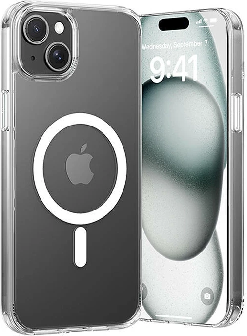 Mbështjellës Vention KUCT0-10 për iPhone 15, transparent, me MagSafe