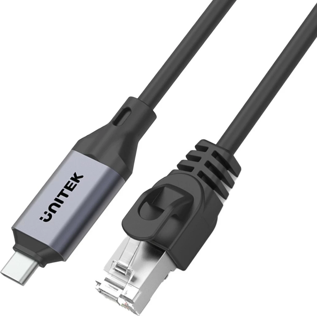Kabëll Ethernet Unitek USB C RJ-45 LAN, 1m, zi-argjendtë