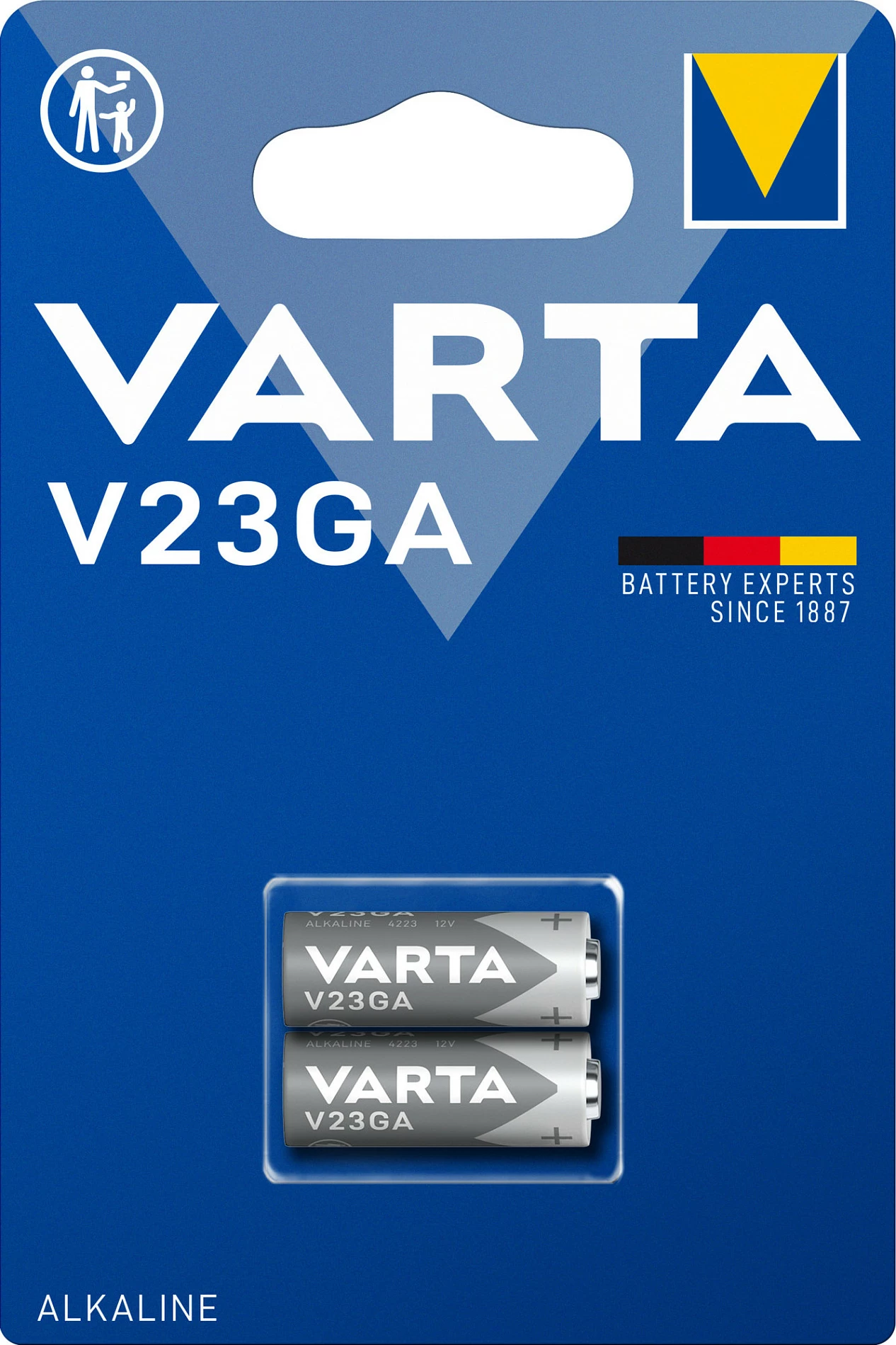 Bateri Varta 04223 V23GA A23, alkaline 12 V, 2 copë, gri/argjendtë