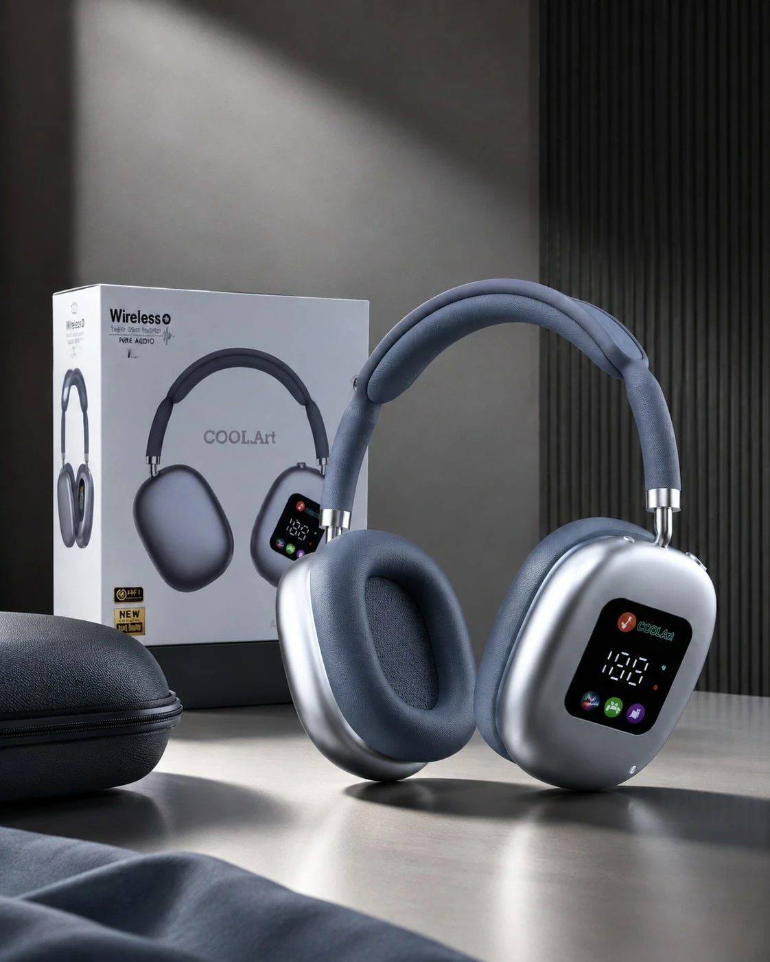 Kufje Wireless me ekran touch, Art AKZ Max600 Over-Ear me Super Bass