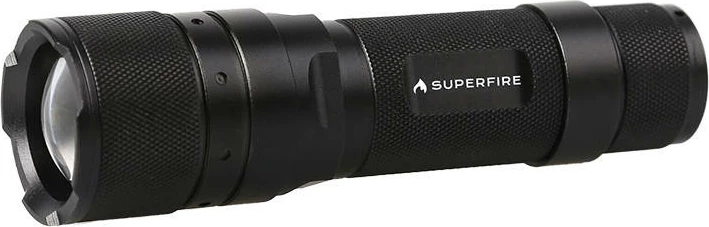 Elektrik dore Superfire F3-L2, 570 lumen, 2000mAh, i zi, me karikues USB