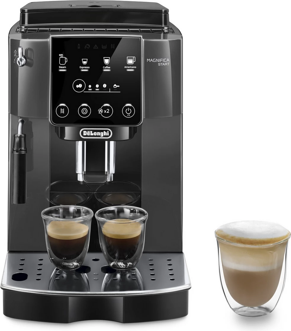 makinë kafeje automatike, De'Longhi, ECAM220.22.GB, me mulli për kokrra dhe avullore qumështi, dalje dyshe