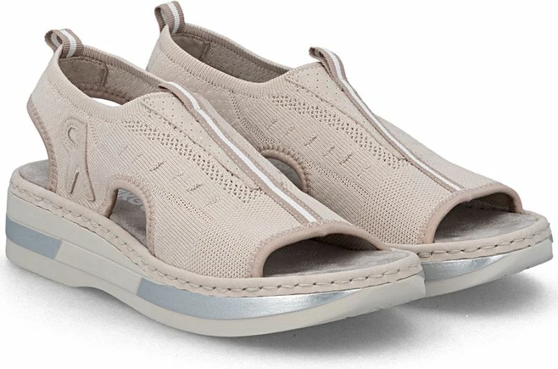 Sandale platforme femra Rieker V59B5-31, rozë