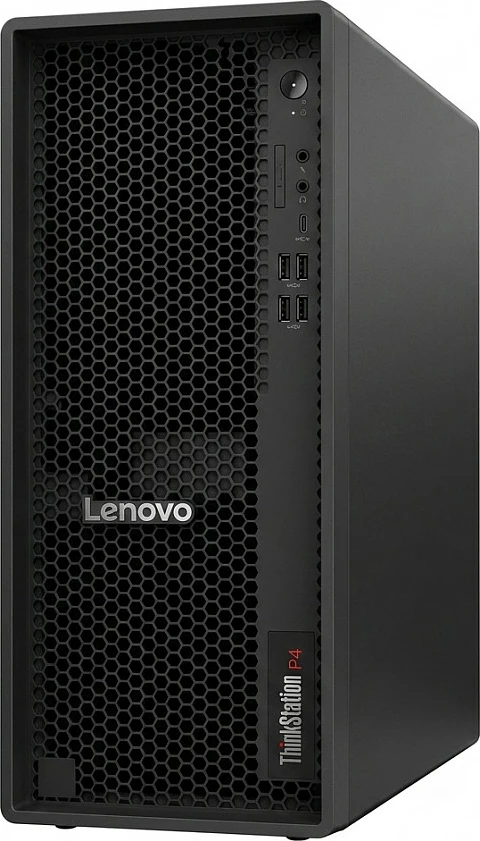 Kompjuter workstation Lenovo ThinkStation P4, Ryzen 9 PRO 9965X3D, 64GB RAM Memorje, 1TB SSD, RTX PRO 4000, ftohje me lëng, Windows 11 Pro, e zezë
