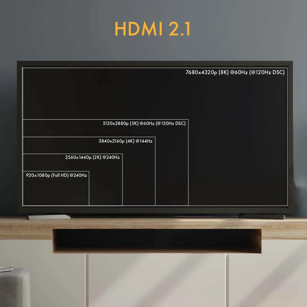 Kabllo HDMI Claroc 2.1 Ultra High Speed AOC 100m, 8K/4K@120Hz, e zezë