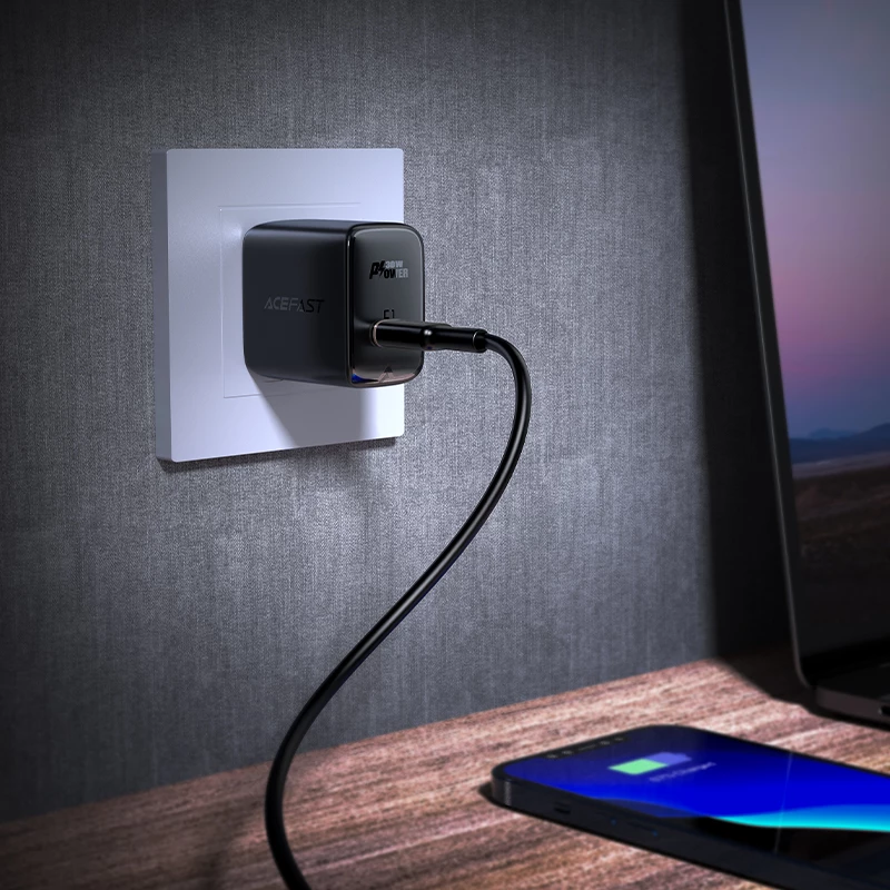 Karikues muri Acefast A23, 30W, GaN, USB-C, i zi
