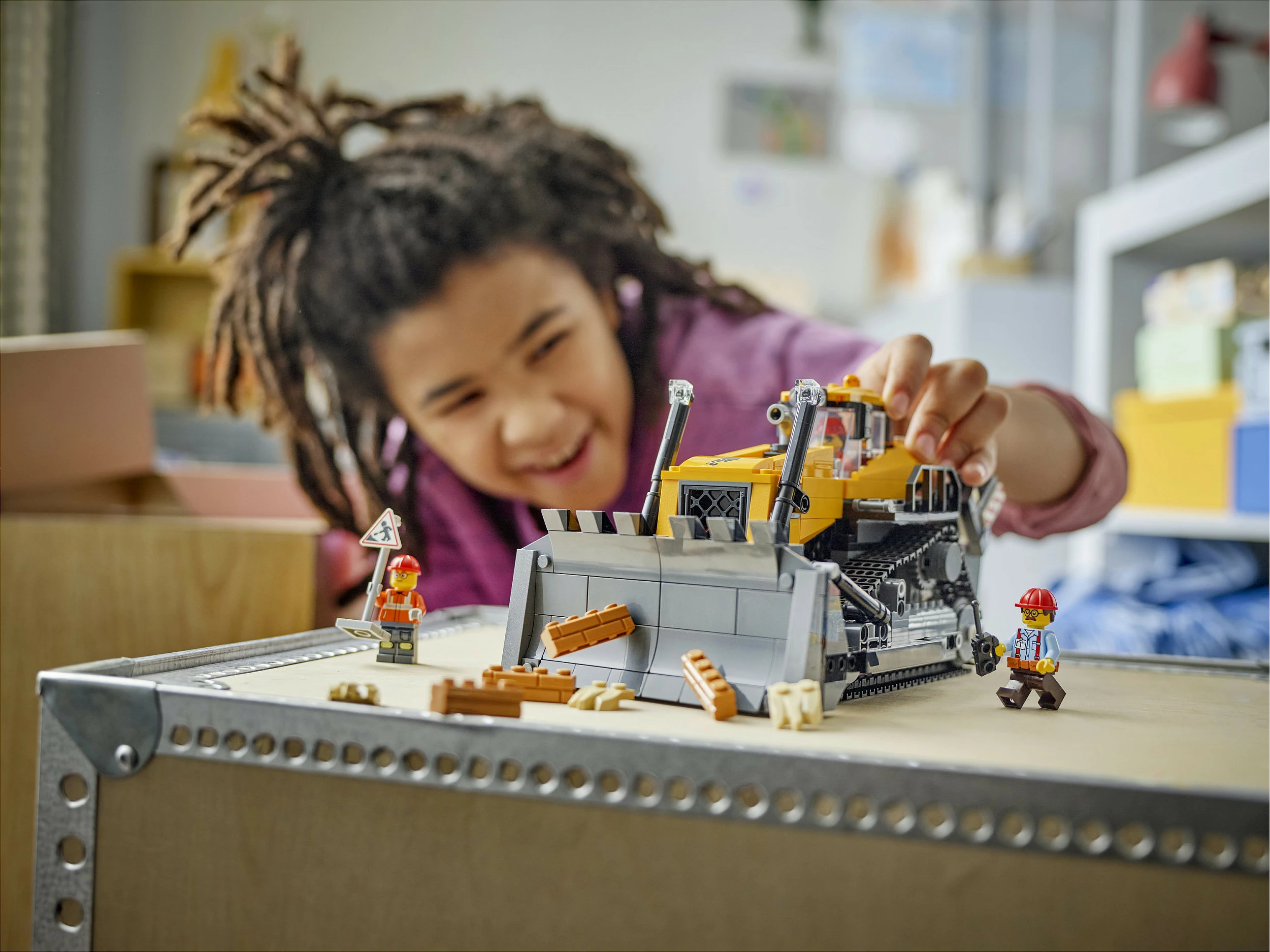 Set ndërtimi LEGO City Bulldozer i Verdhe 60466, 682 copë, 8+ vjeç, shumëngjyrësh