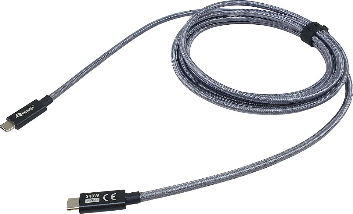 Kabllo USB-C EQUIP 128427, 2 m, USB 3.2 Gen 2x2, 20Gbps, PD 240W, 4K/60Hz, e zezë