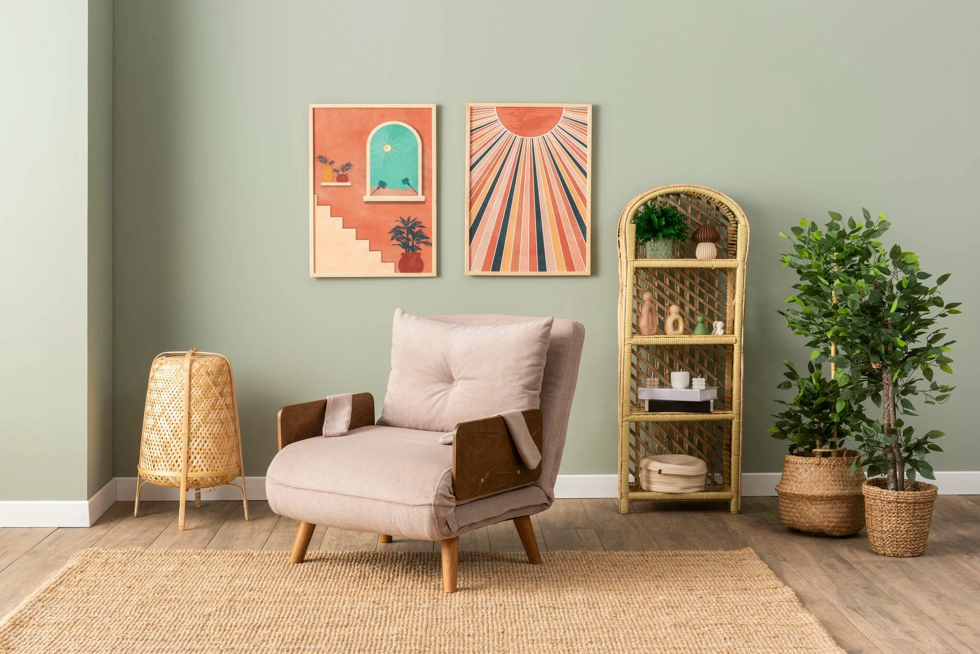 Krevati-karrige një vendi, Cosmo Single, ngjyrë mink, Atelier del Sofa