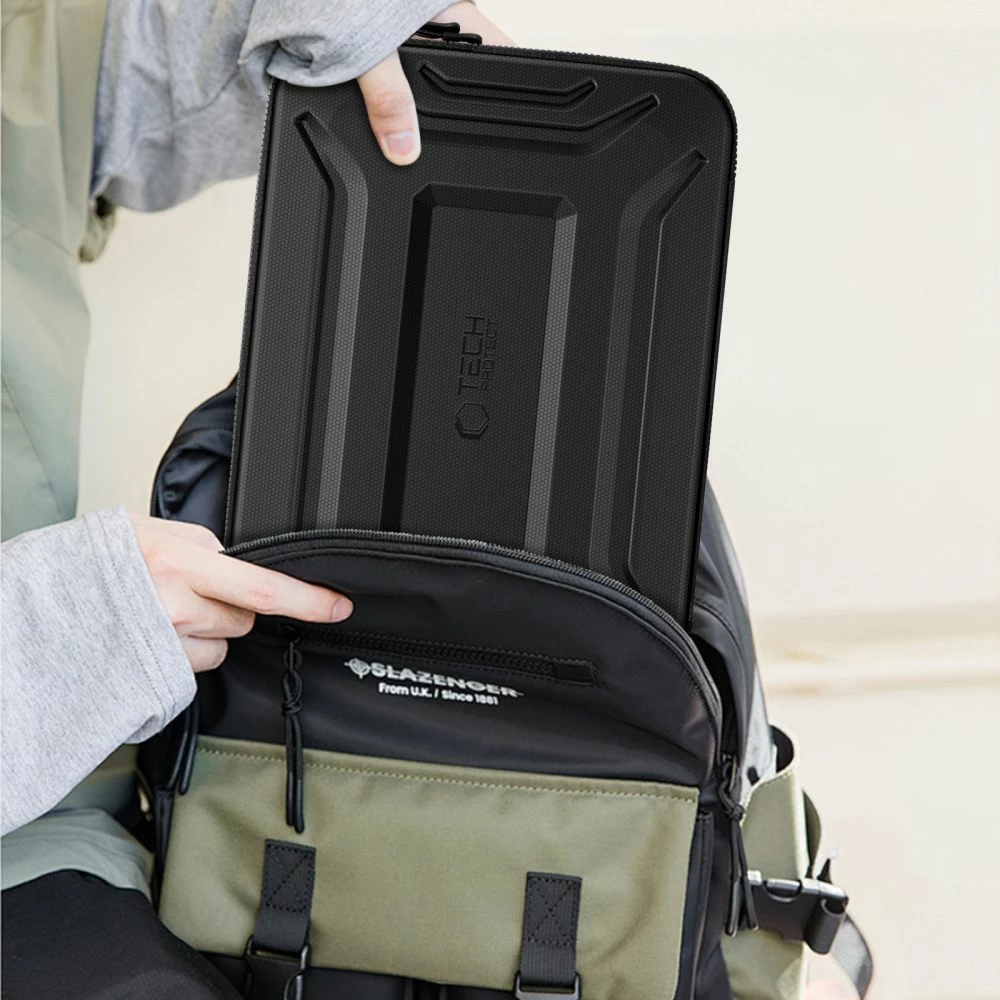 Kasë Tech-Protect Kevlar Pro për laptop 13-14", e zezë