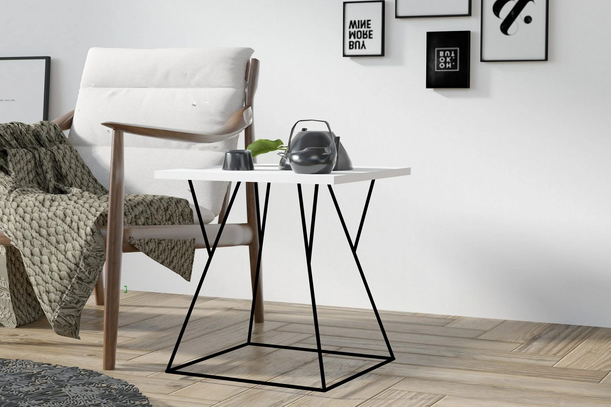 Tavolinë kafeje Hanah Home, Cassis - e bardhë