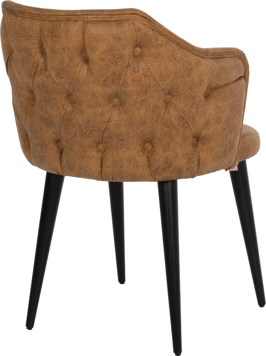 Karrige profesionale Theresa, lloj nubuck, ngjyrë ari, këmbë druri, 56x60x84H cm., set prej 4 copë