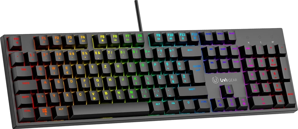 Tastierë mekanike RGB UVI Greed V2, Brown switch, 105 taste, UK layout SLO/CRO