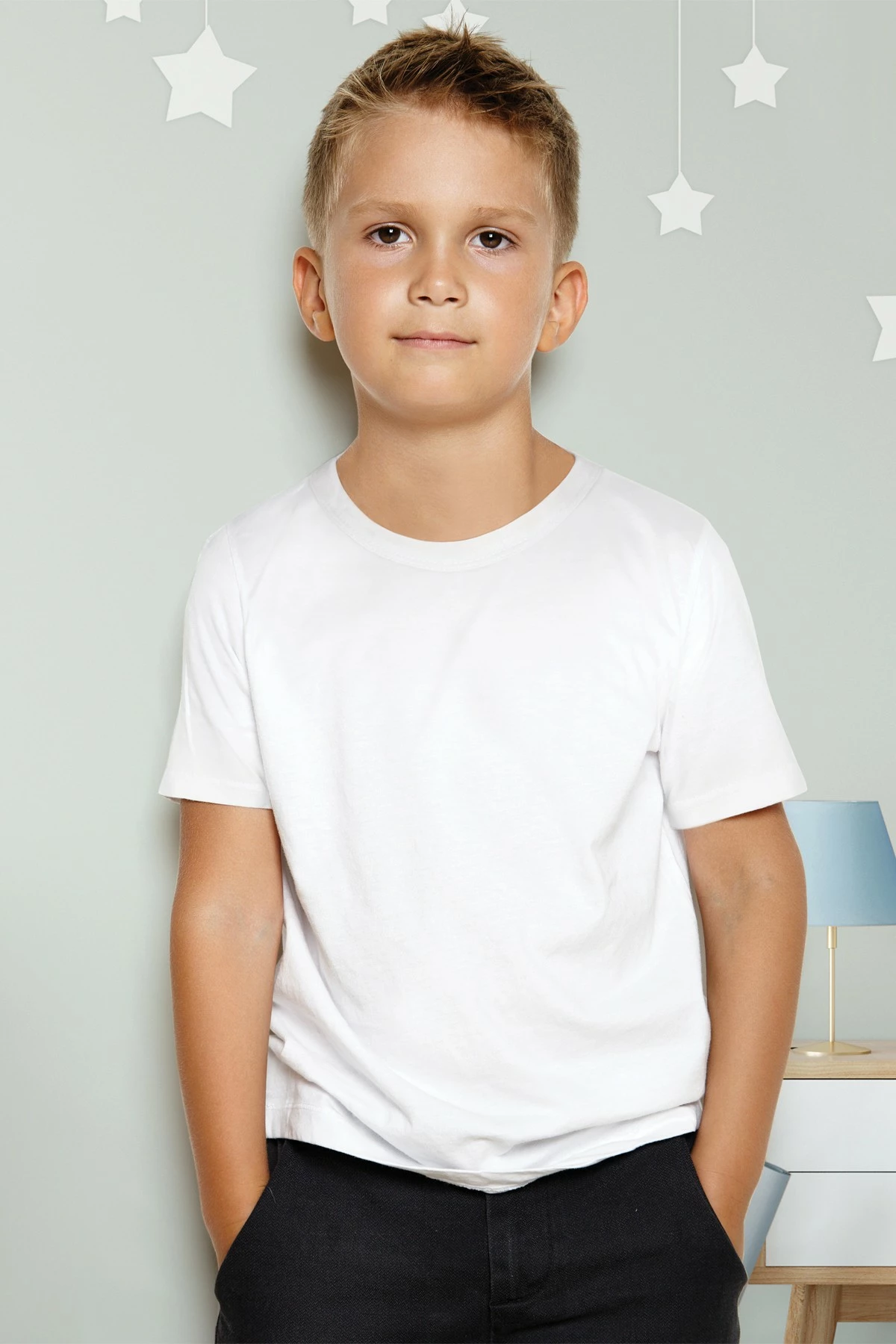 Brekë për fëmijë, të bardha, Jumeon, set prej 3 copë, 9/10 dhe 11/12 vjeç