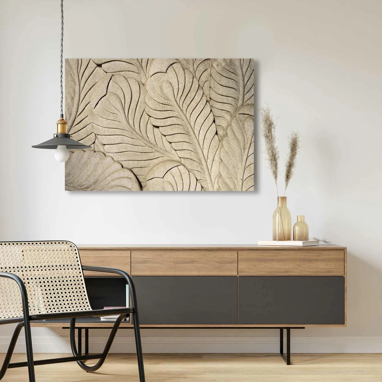 Pikturë dekorative në kanavacë, shumëngjyrëshe, Wallity, 70x100cm, Wabisabi-003