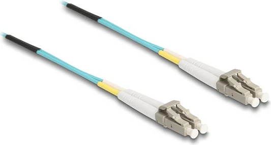 Kabllo fiber optike DeLOCK 80153, OM3 MMF, LC-LC, 100 m, full duplex, aqua