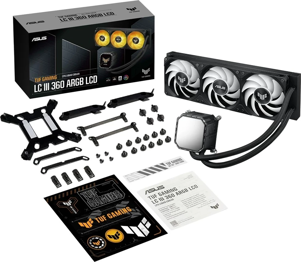 Ftohës uji all-in-one ASUS TUF Gaming LC III 360 ARGB LCD, 3x12 cm, i zi