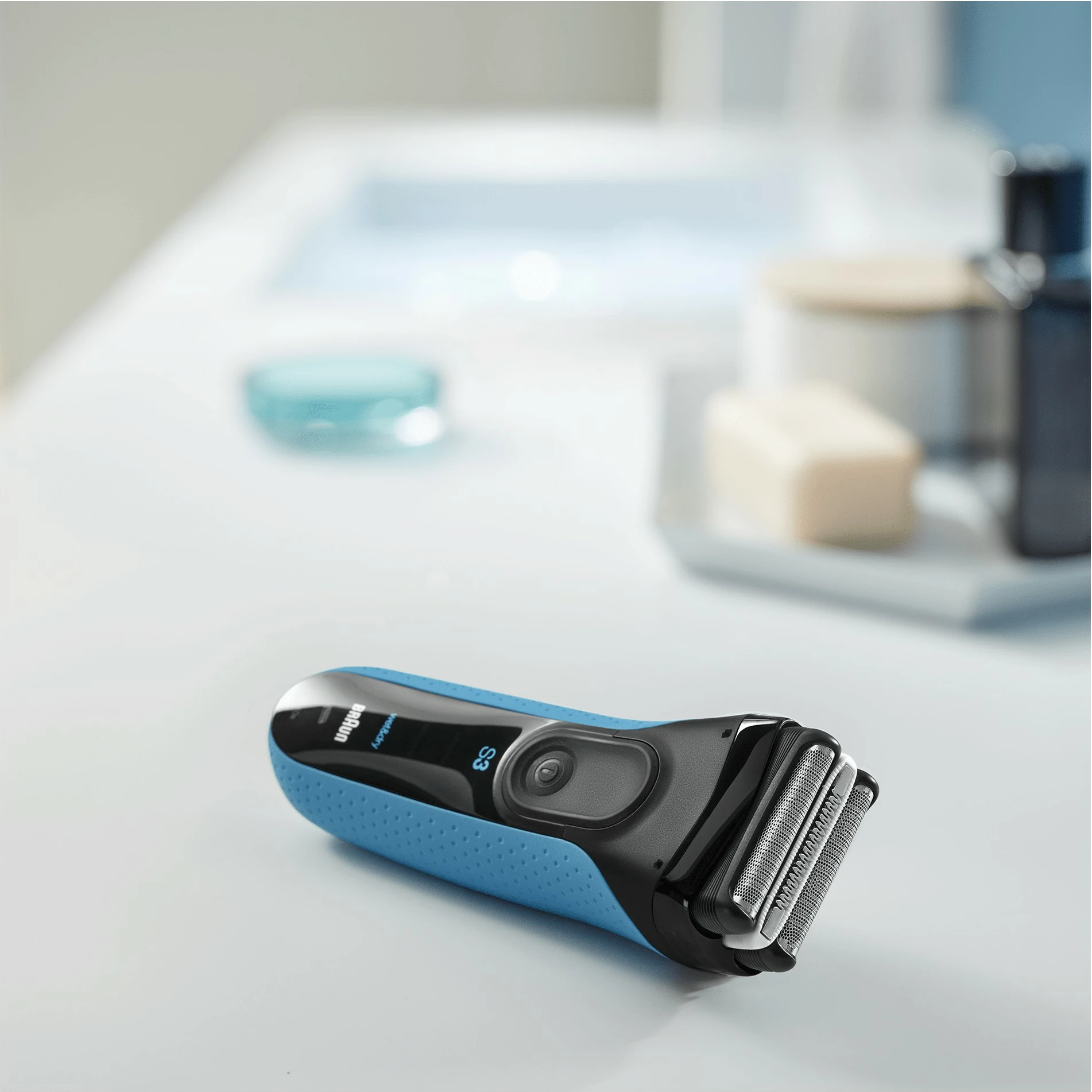 Makinë rroje Braun Series 3 ProSkin 3045s, Foil shaver, LED, NiMH, e zezë, blu