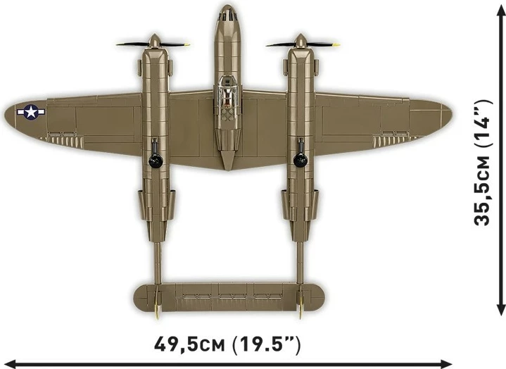 Set blloqesh Cobi Klocki Lockheed P-38H Lightning, 652 pjesë, Historical Collection