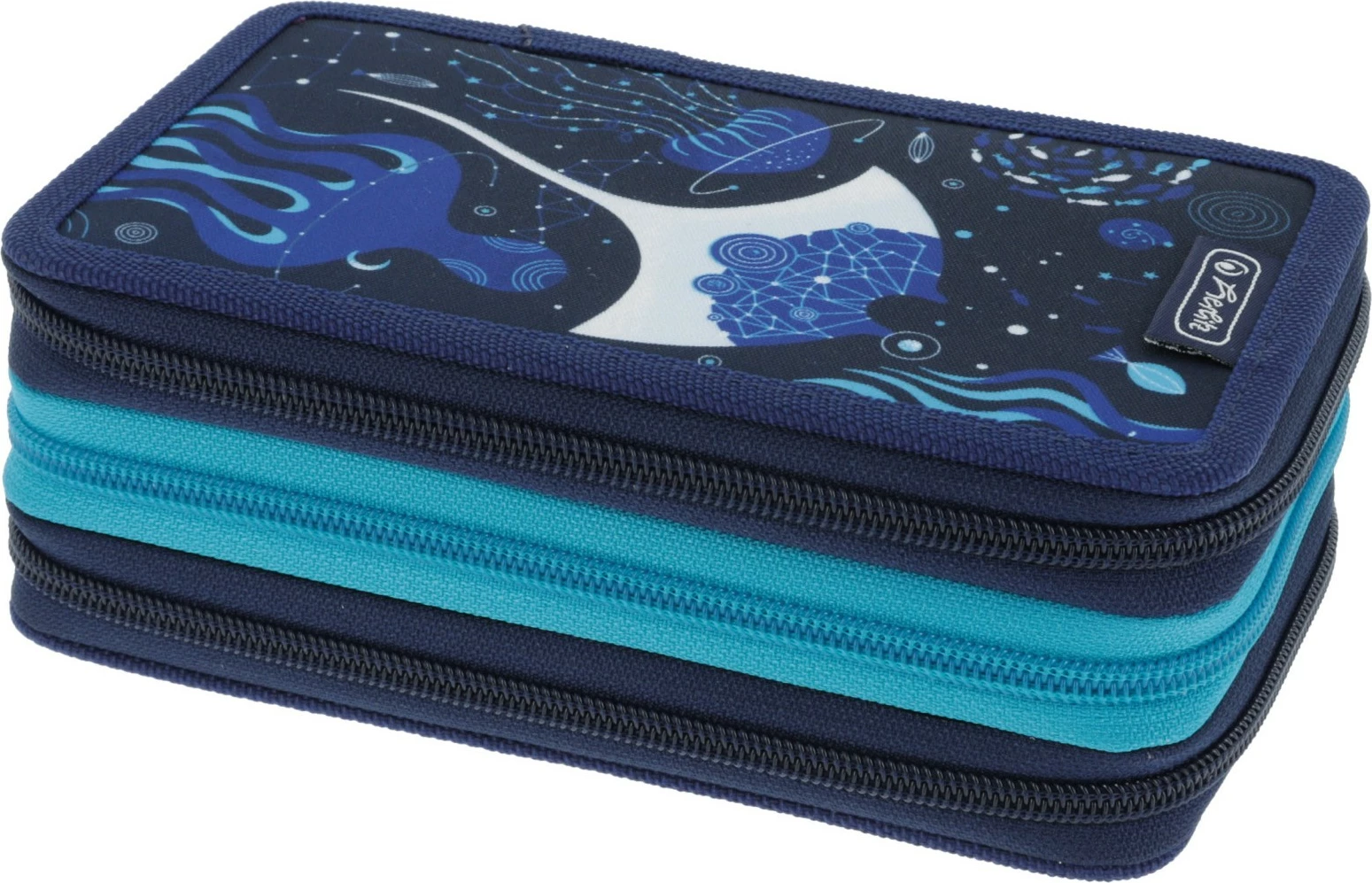 Kasë herlitz TriCase Deep Ocean, 31 copë, poliester, blu/bardhë